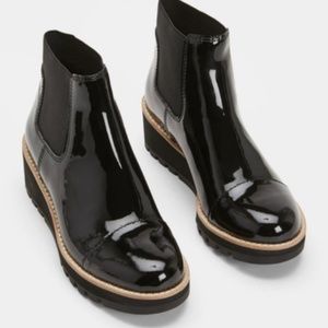 Eileen Fisher Patent Leather Chelsea Boots new size 8